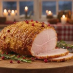 Joulukinkku sinappikuorrutuksella ja korppujauhoilla