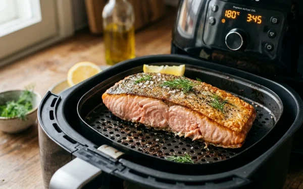Mehevä lohifilee airfryerissa – rapea nahka ja vaaleanpunainen sisus